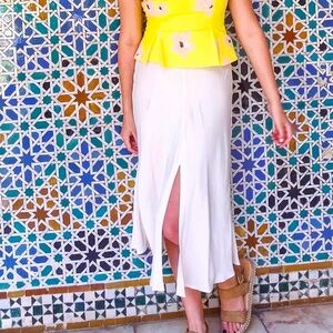 Zara Silk Midi Skirt